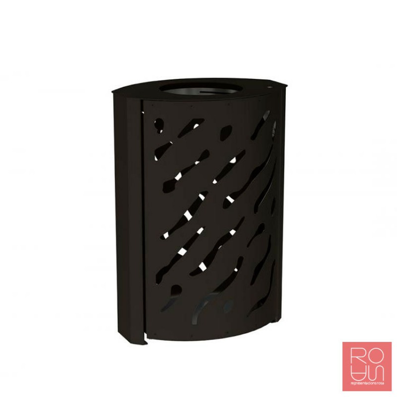 Paperera metàl·lica per exteriors model Venècia